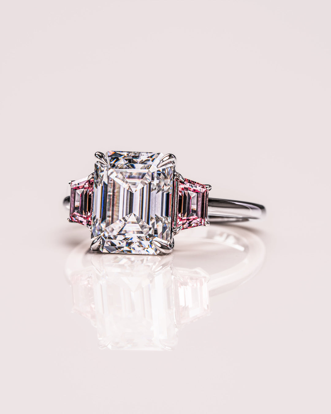 Rhonda - Emerald & Sapphire Trapezoid (Pink)