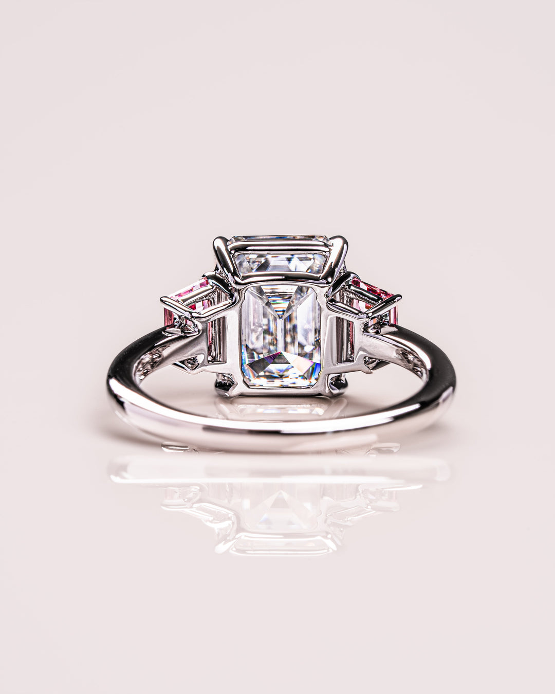 Rhonda - Emerald & Sapphire Trapezoid (Pink)