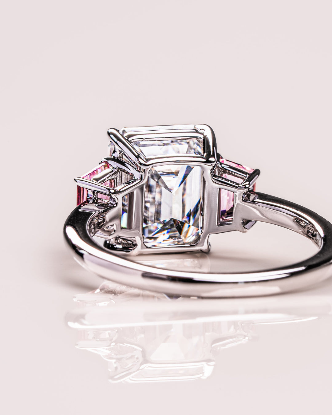 Rhonda - Emerald & Sapphire Trapezoid (Pink)