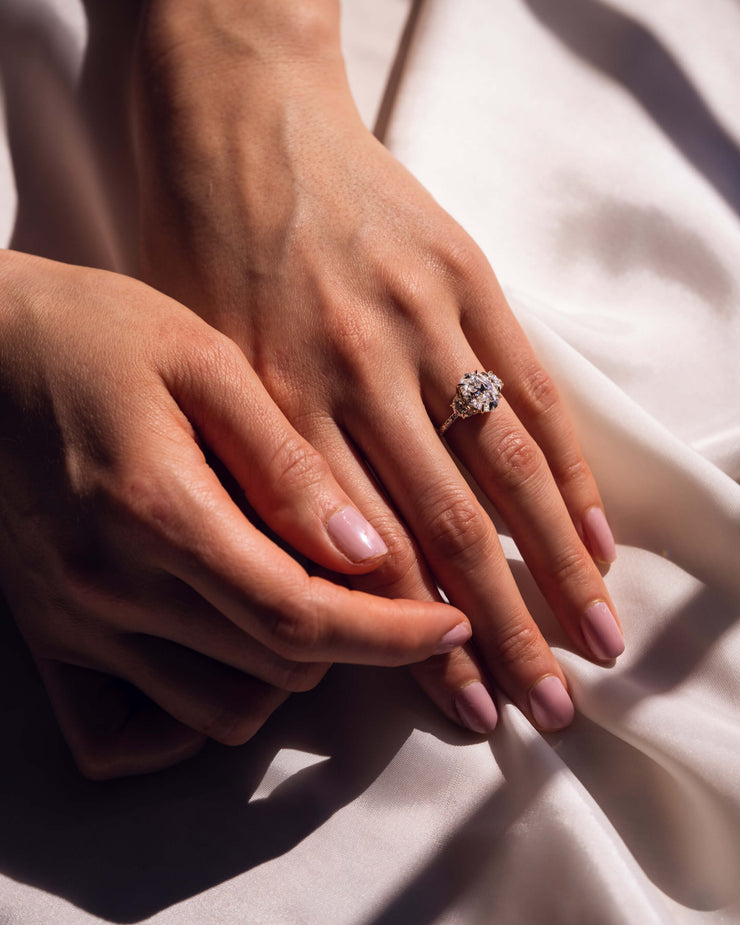 Blair (with Pavé) - Oval & Half Moon