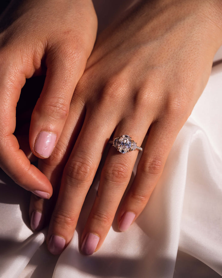 Blair (with Pavé) - Oval & Half Moon