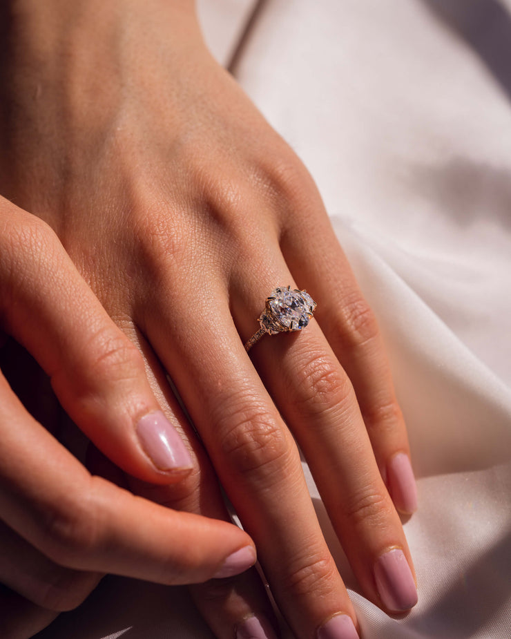 Blair (with Pavé) - Oval & Half Moon