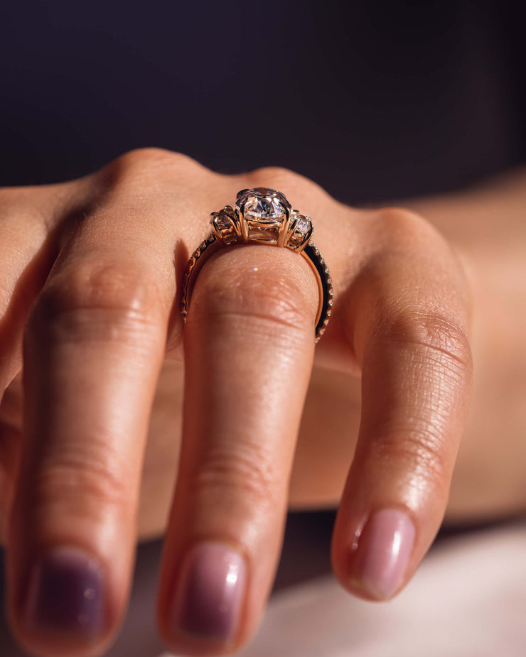 Blair (with Pavé) - Oval & Half Moon