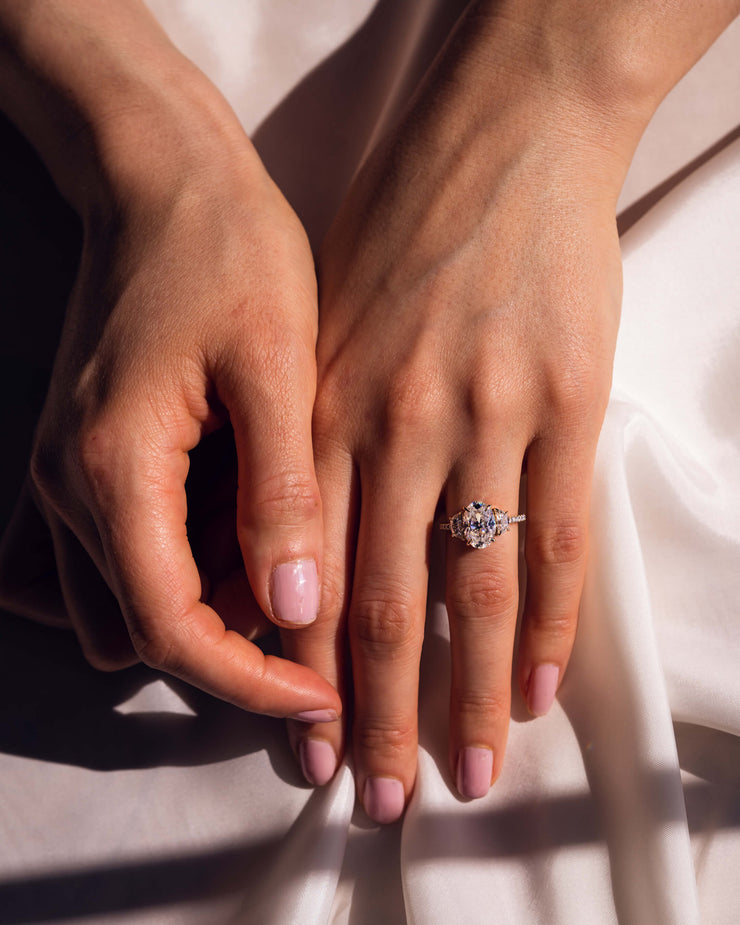 Blair (with Pavé) - Oval & Half Moon
