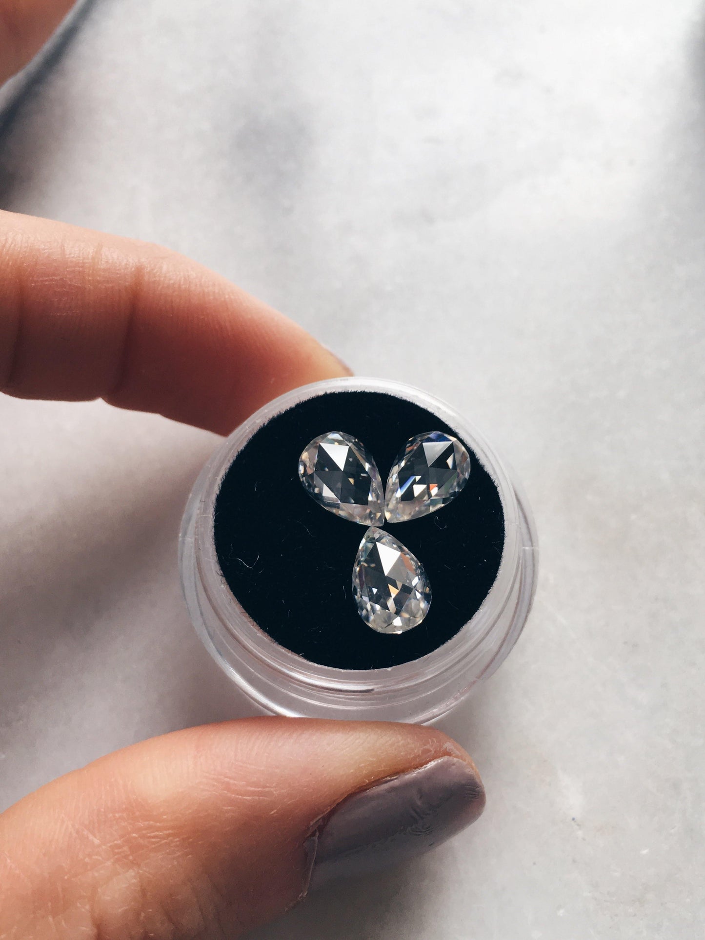 Pear Rose Cut