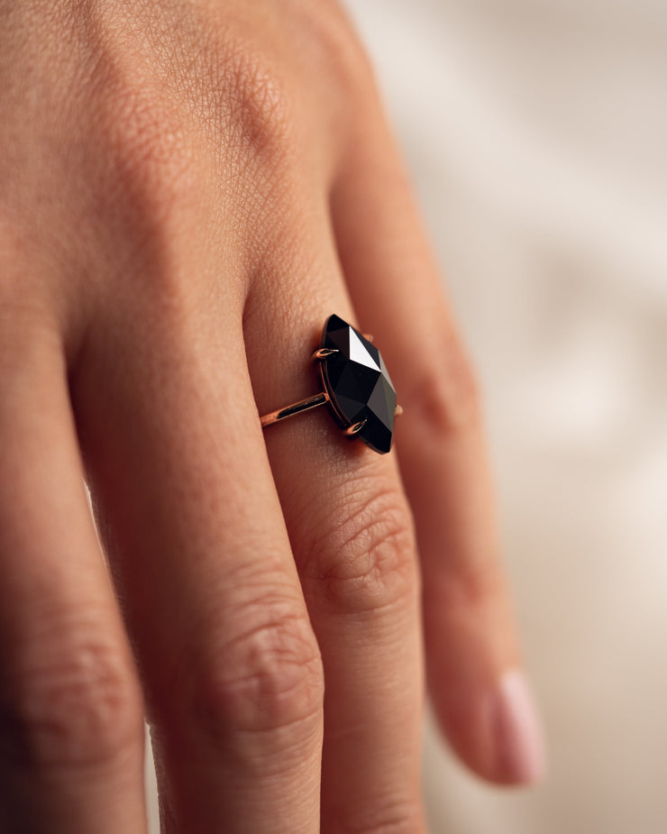 Raven - Marquise Rose Cut (Black)