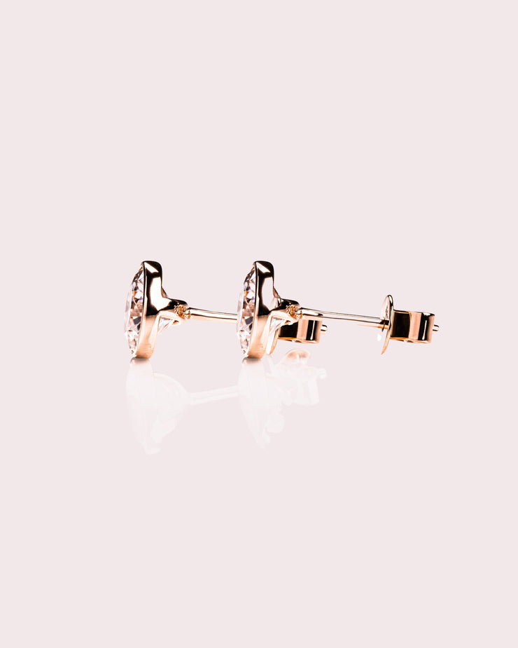 Ready to Ship - Demi Earrings - 2cte Round Brilliant