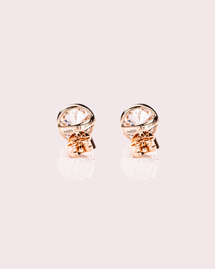 Ready to Ship - Demi Earrings - 2cte Round Brilliant