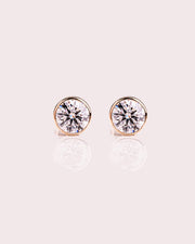 Ready to Ship - Demi Earrings - 2cte Round Brilliant