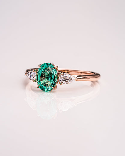 Hannah - Oval (Lab-Emerald) & Pear