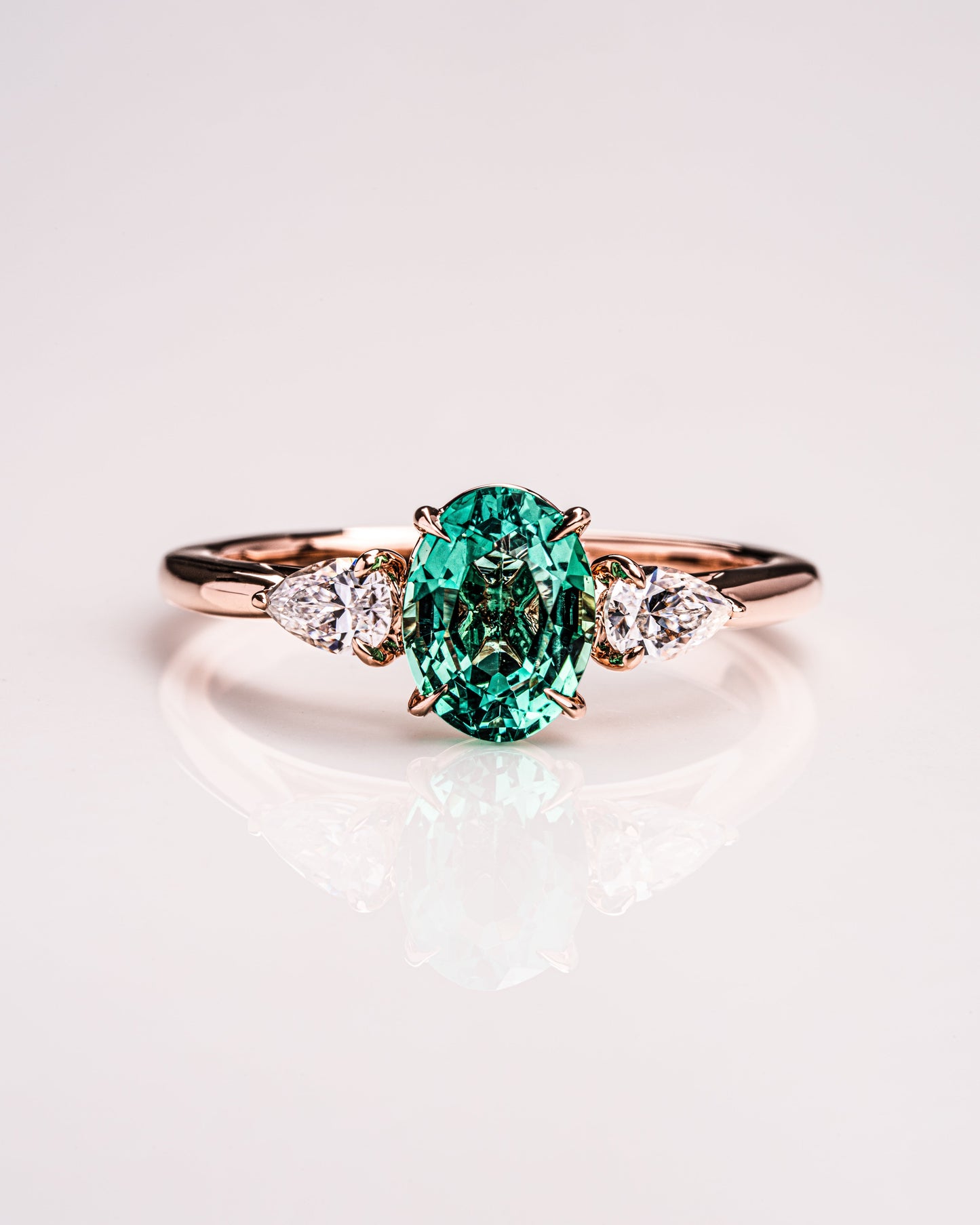 Hannah - Oval (Lab-Emerald) & Pear