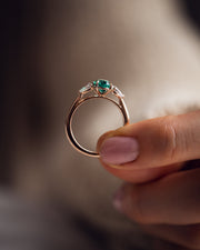 Hannah - Oval (Lab-Emerald) & Pear