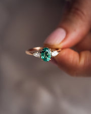 Hannah - Oval (Lab-Emerald) & Pear