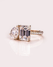 Tiana (with pavé) - Emerald & Pear