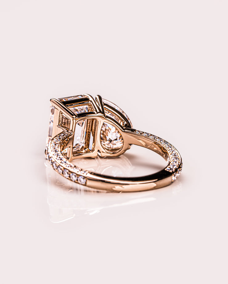 Tiana (with pavé) - Emerald & Pear