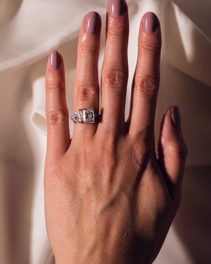 Tiana (with pavé) - Emerald & Pear