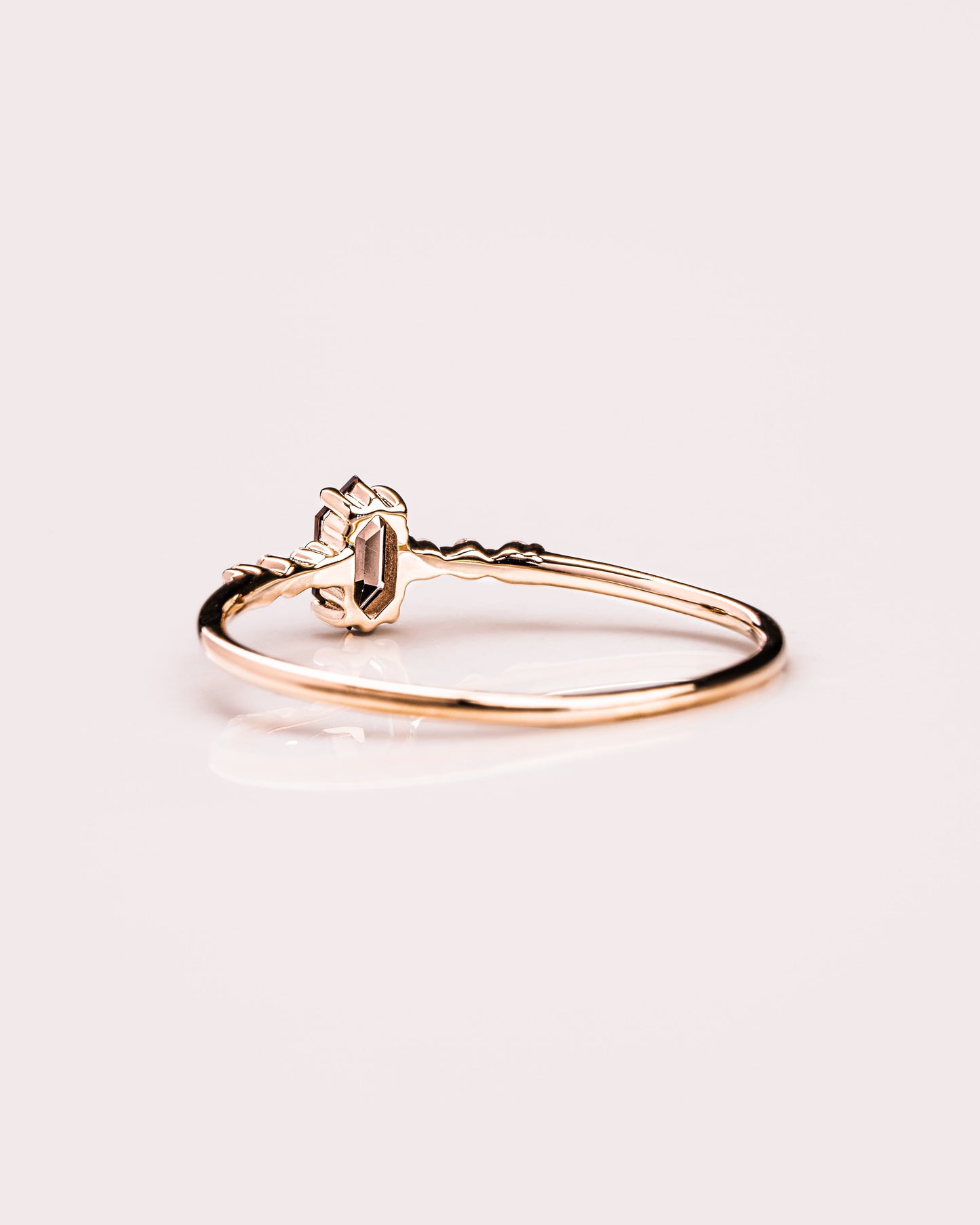 Ready to Ship - Smoky Quartz Hexagon & Diamond Ring