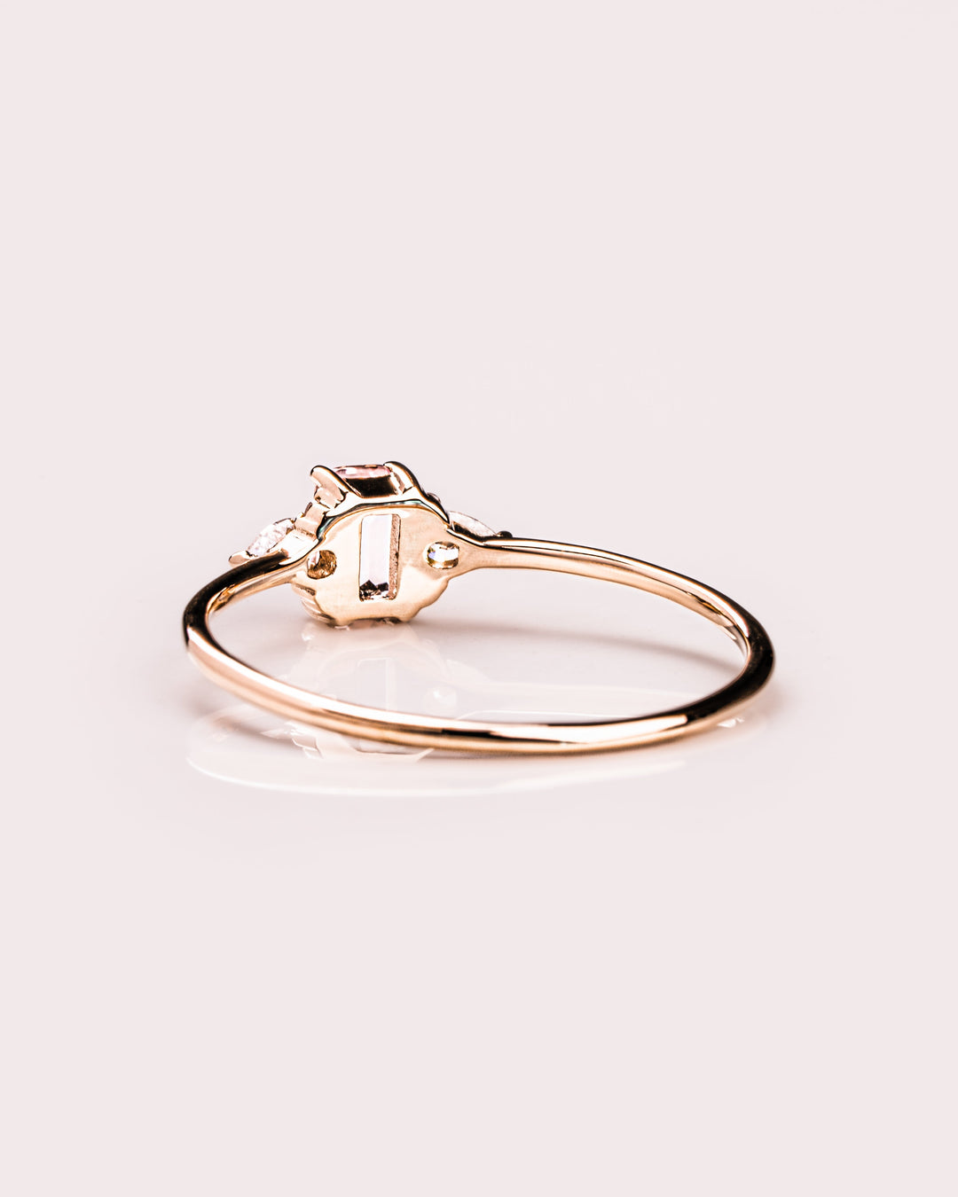 Ready to Ship - Morganite & Diamond Ring