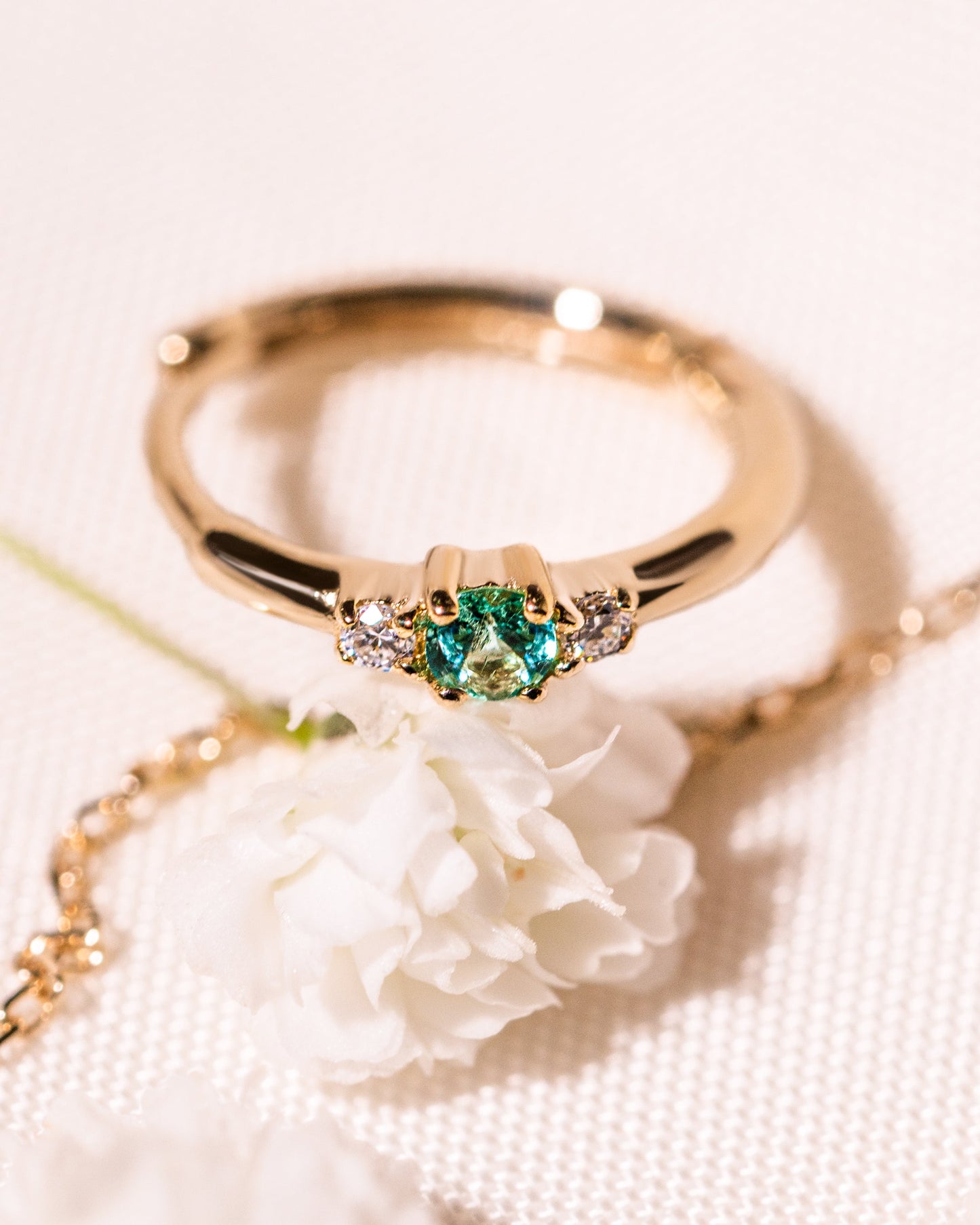 Ready to Ship - Emerald & Lab-Diamond Huggie