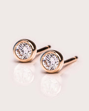 Ready to Ship - 2.2mm Bezel Diamond Studs