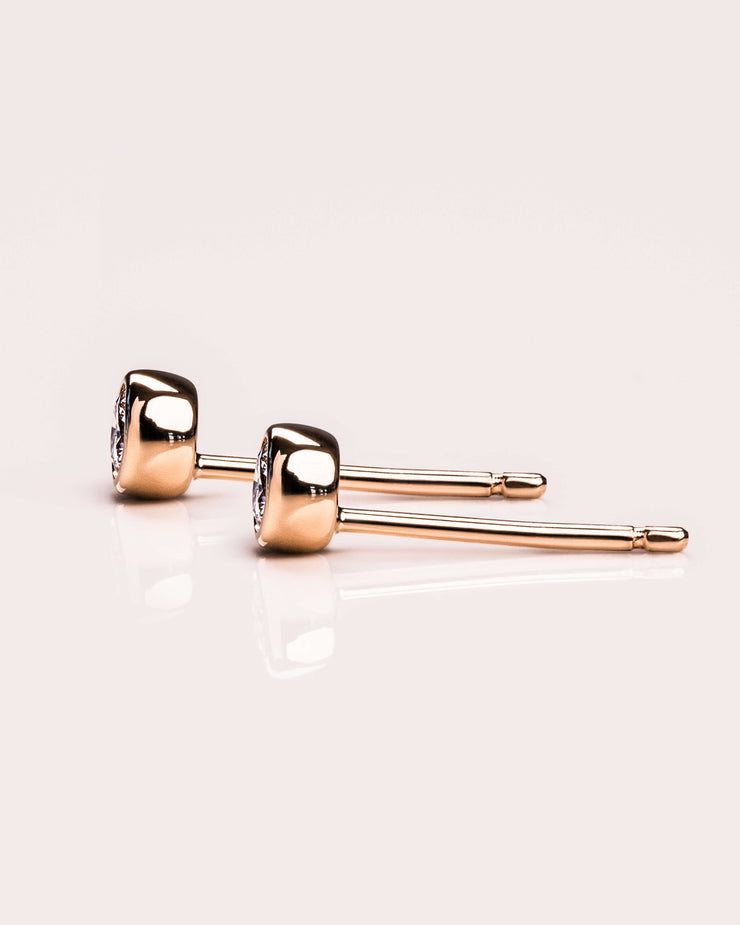 Ready to Ship - 2.2mm Bezel Diamond Studs
