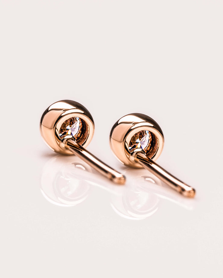 Ready to Ship - 2.2mm Bezel Diamond Studs