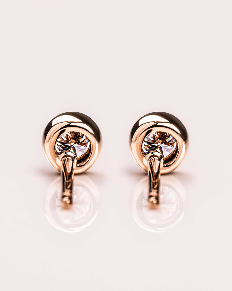 Ready to Ship - 2.2mm Bezel Diamond Studs