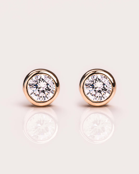 Small Bezel Diamond Studs