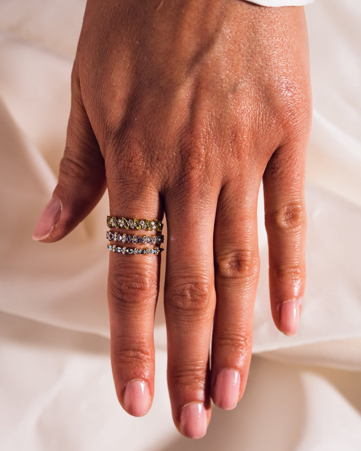 Ready to Ship - Swiss Blue Topaz & Diamond Ring