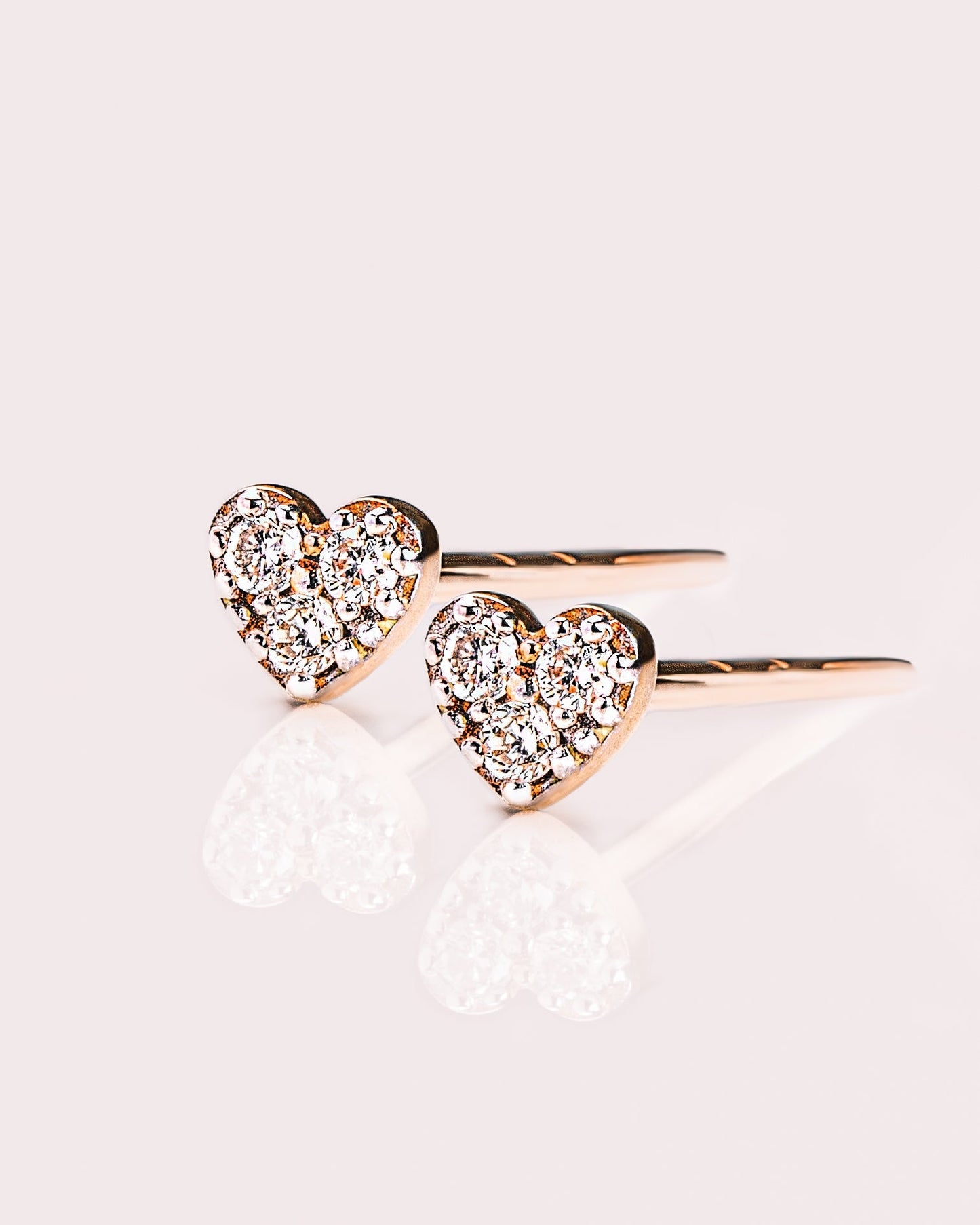 Ready to Ship - Mini Heart Earrings (Pavé)