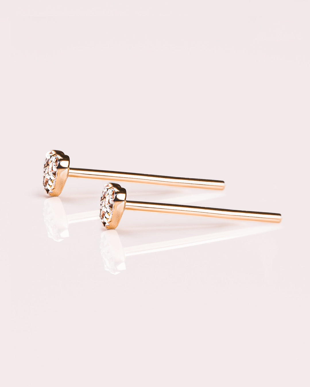 Ready to Ship - Mini Heart Earrings (Pavé)