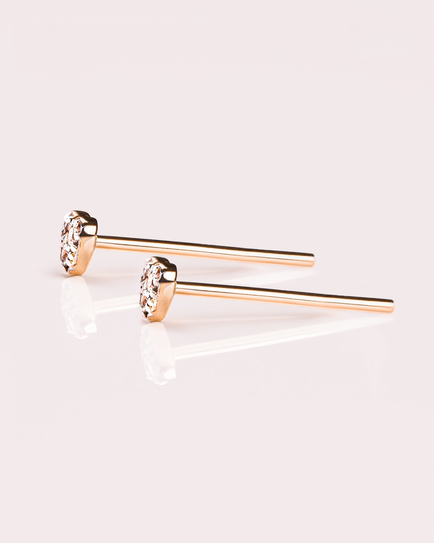 Ready to Ship - Mini Heart Earrings (Pavé)