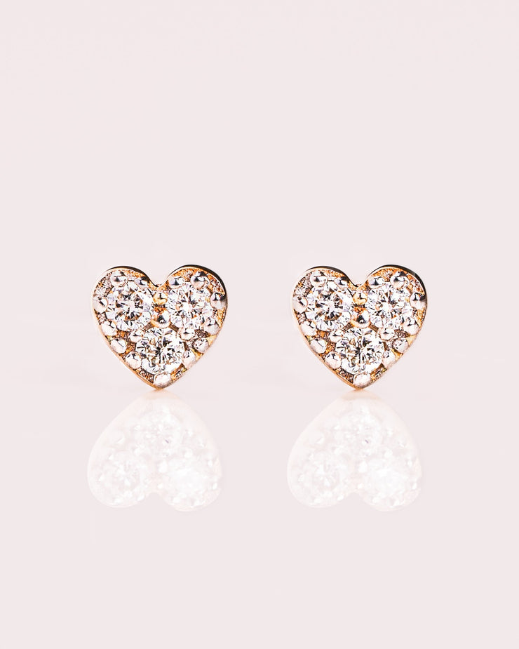 Ready to Ship - Mini Heart Earrings (Pavé)