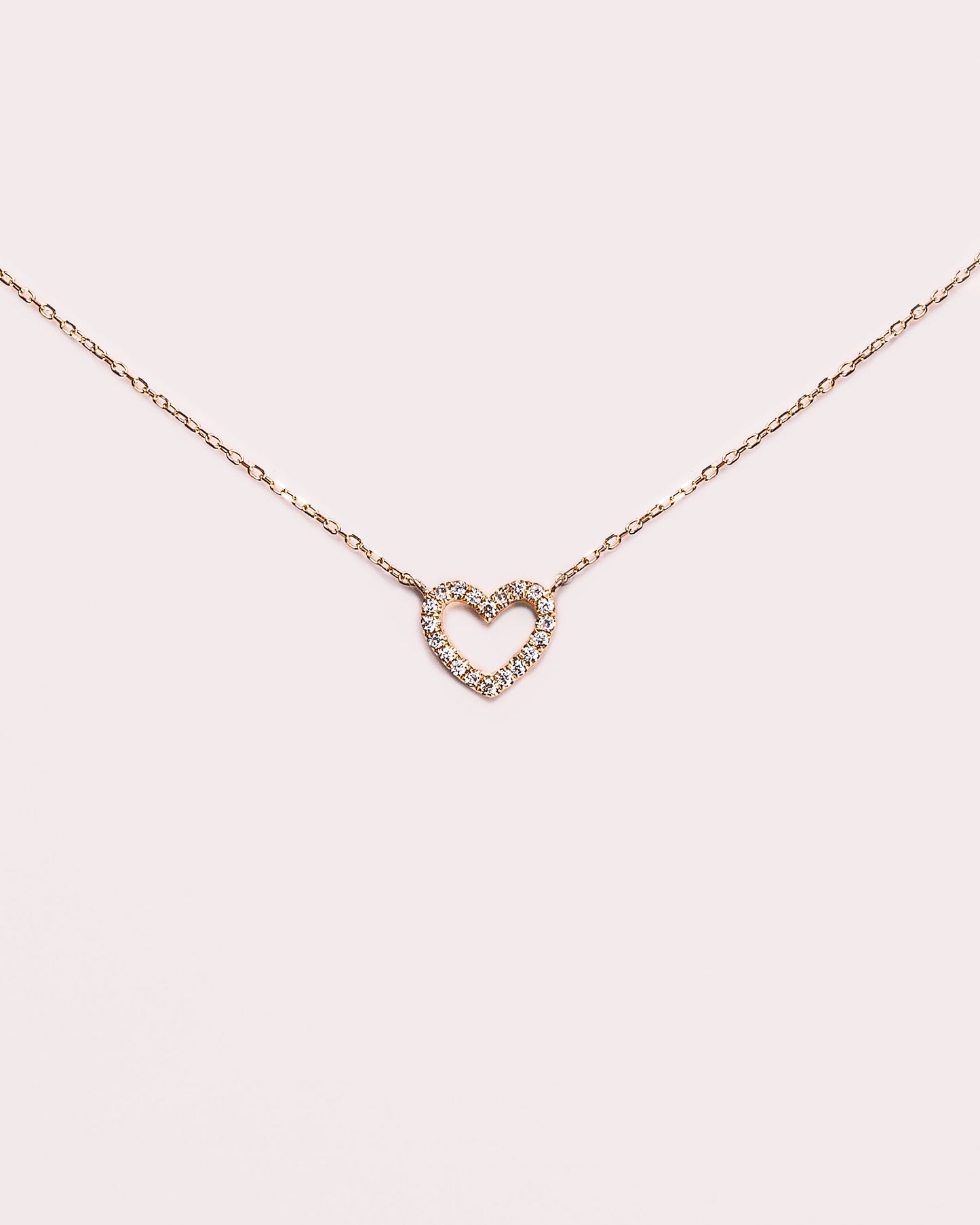 Ready to Ship - Pavé Heart Necklace
