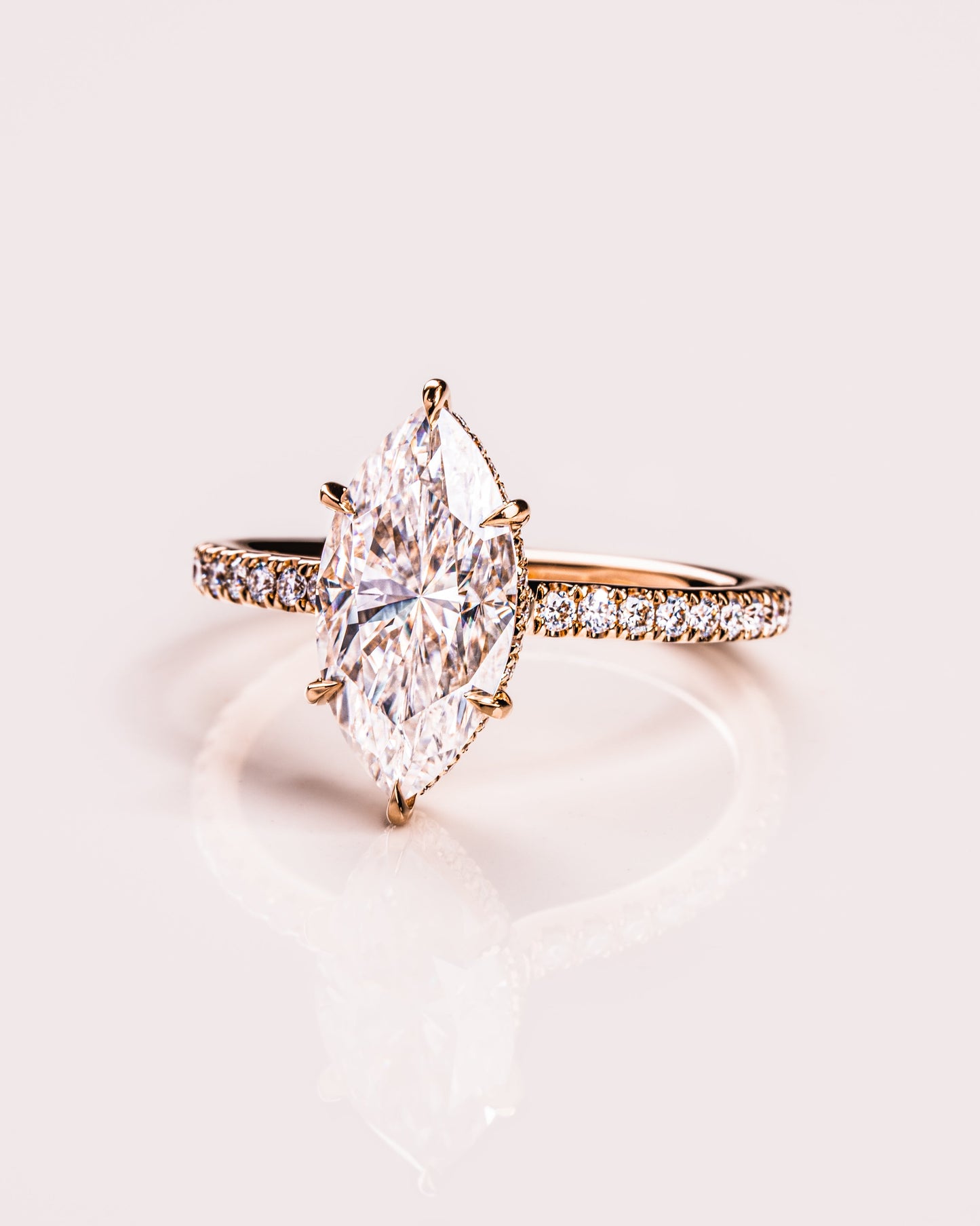 Ready to Ship - Jasmine (with Pavé) - Marquise