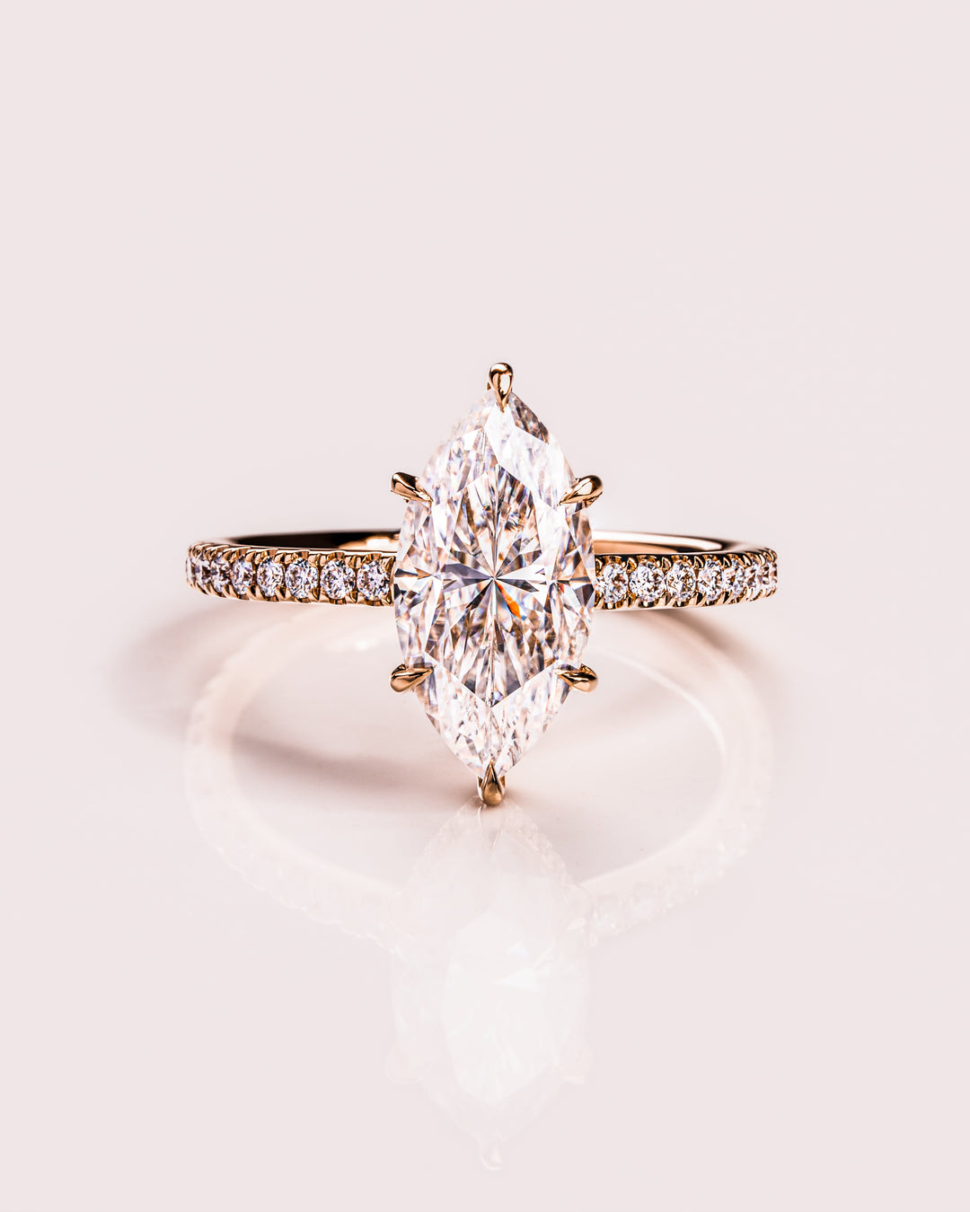 Ready to Ship - Jasmine (with Pavé) - Marquise