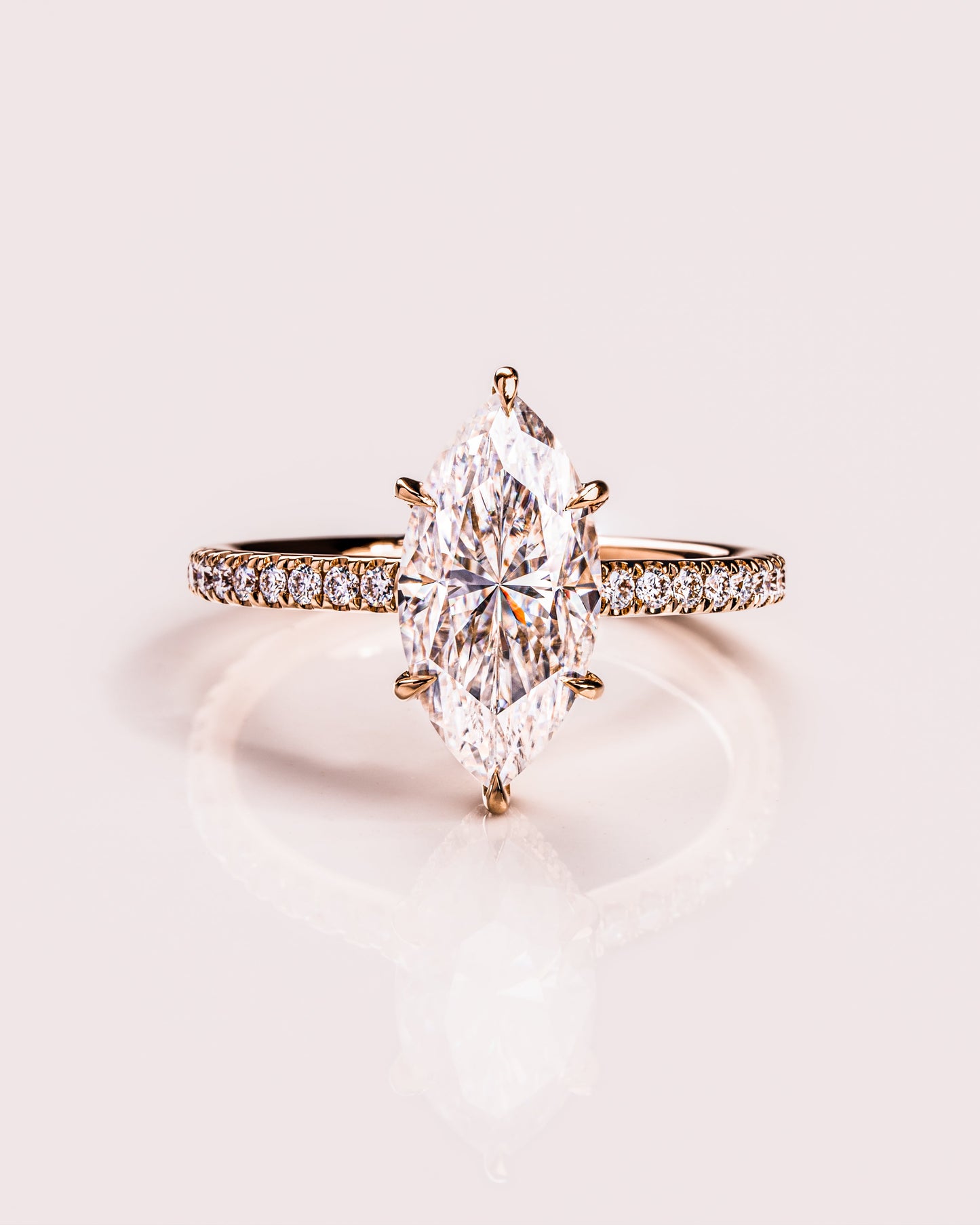 Ready to Ship - Jasmine (with Pavé) - Marquise
