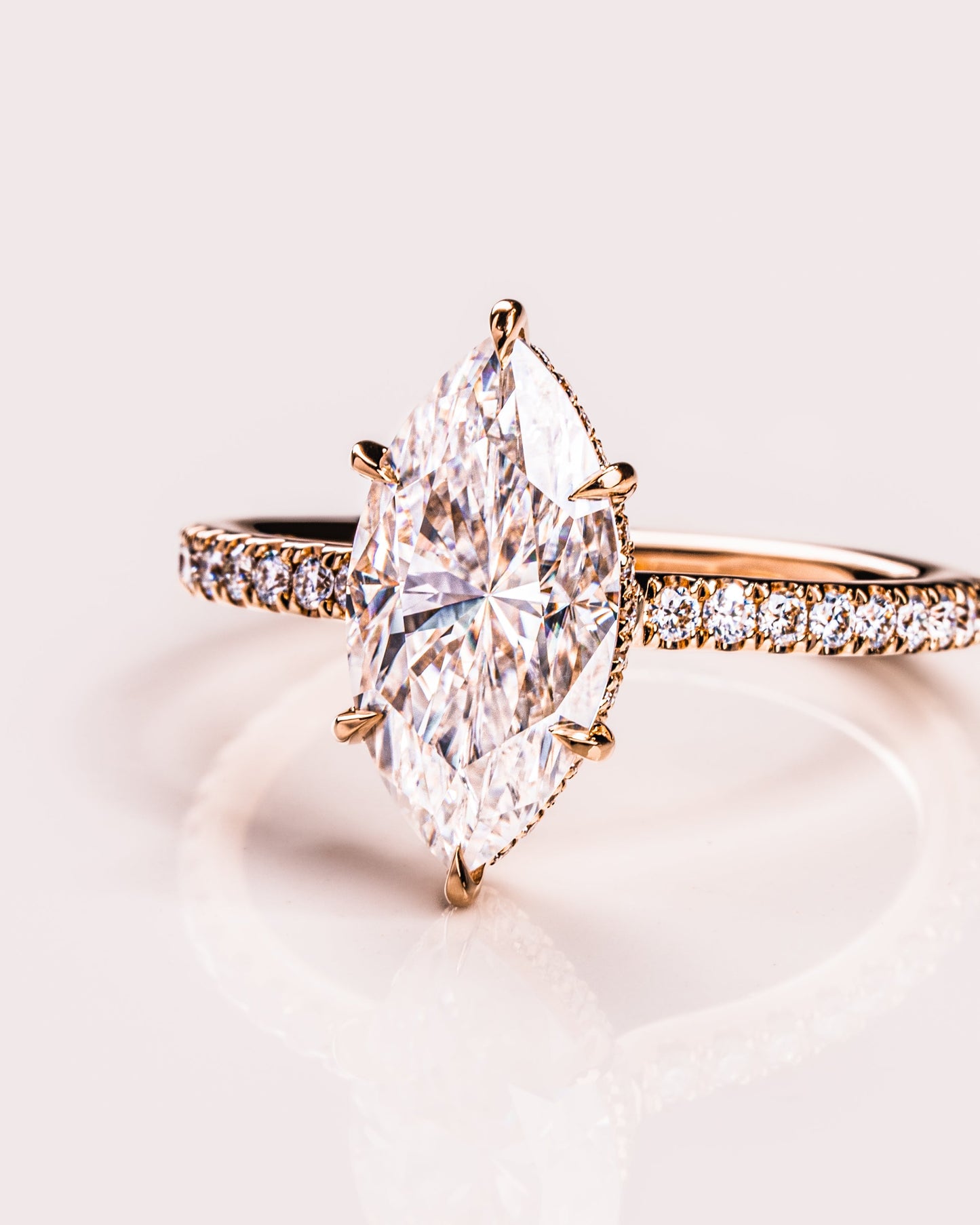 Ready to Ship - Jasmine (with Pavé) - Marquise