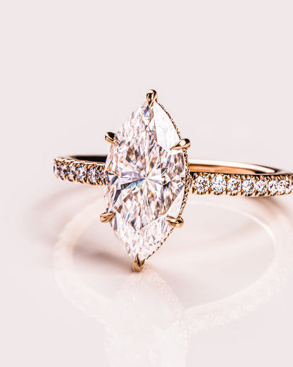 Ready to Ship - Jasmine (with Pavé) - Marquise