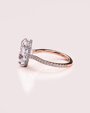 Ready to Ship - Jasmine - Oval - Platinum Head & Rose Gold Band