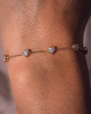Ready to Ship - Amora - Heart Bezel Bracelet