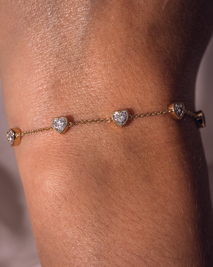 Ready to Ship - Amora - Heart Bezel Bracelet