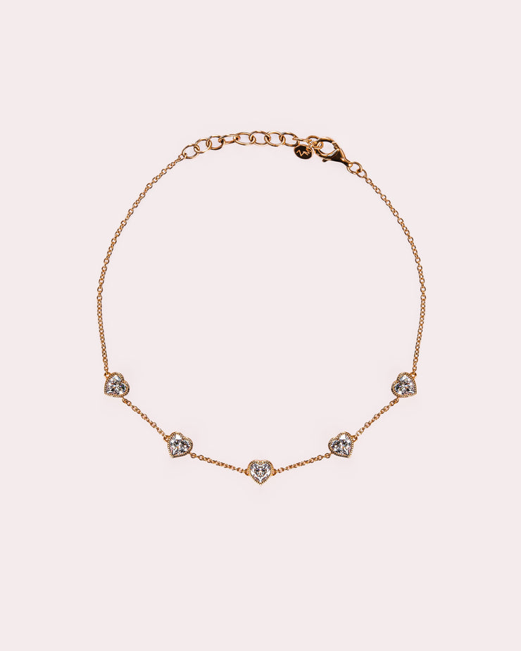 Ready to Ship - Amora - Heart Bezel Bracelet