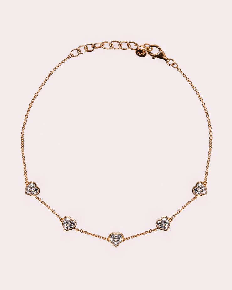 Ready to Ship - Amora - Heart Bezel Bracelet