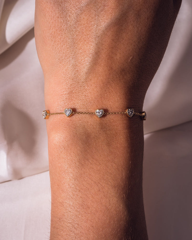 Ready to Ship - Amora - Heart Bezel Bracelet