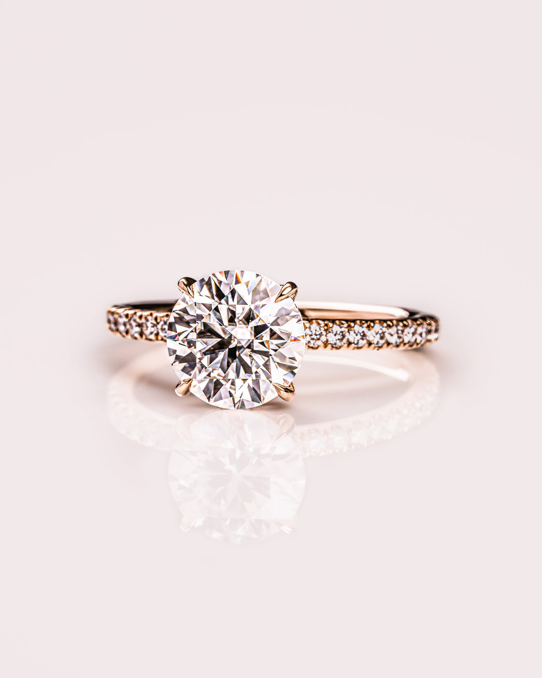Ready to Ship - Harley (with Pavé) - Round Brilliant (H&A)
