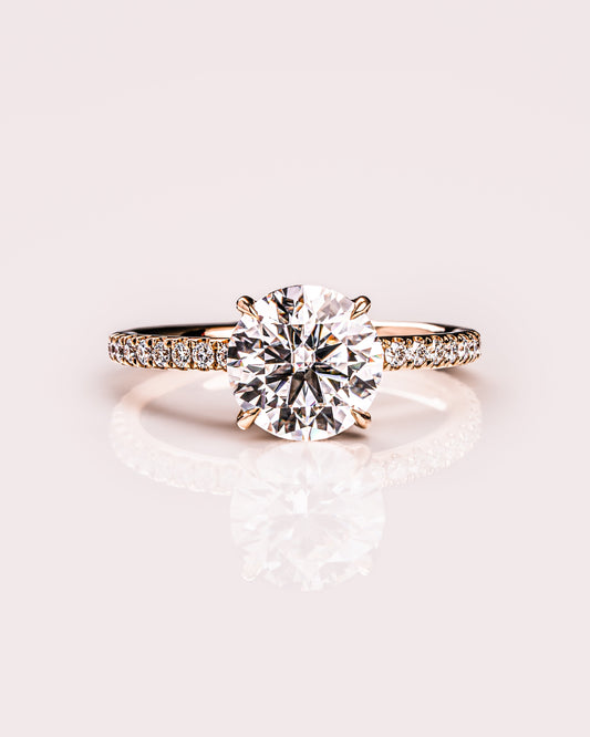 Ready to Ship - Harley (with Pavé) - Round Brilliant (H&A)