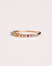 Ready to Ship - Round Bezel Rainbow Ring