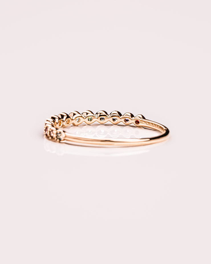 Ready to Ship - Round Bezel Rainbow Ring