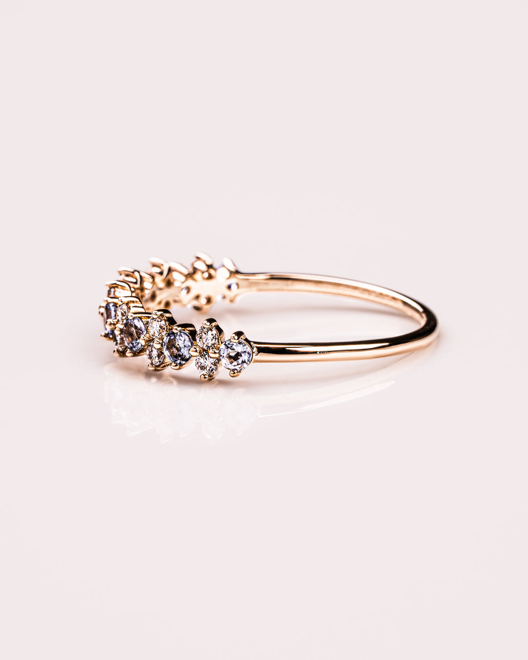 Ready to Ship - Tanzanite & Diamond Cluster Ring